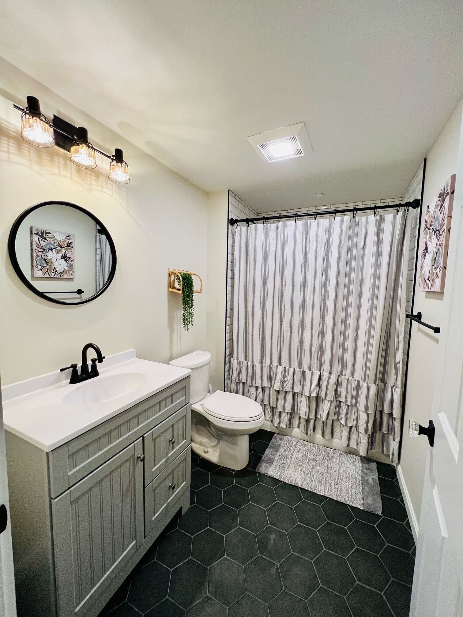Bathroom with tub and shower