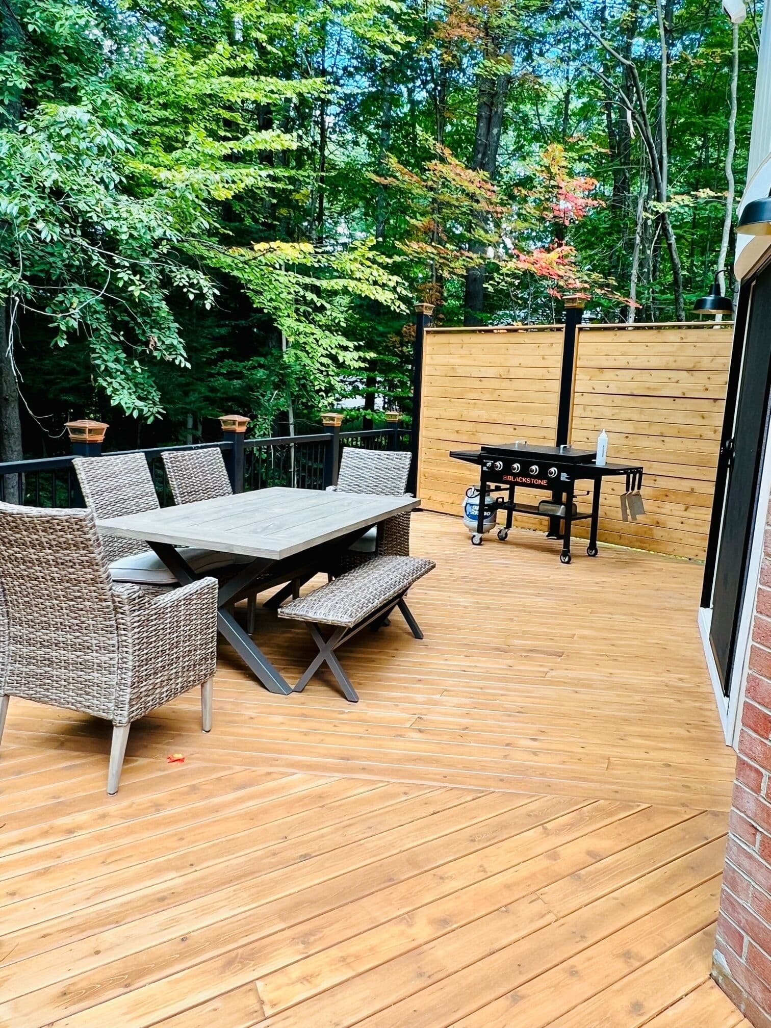 Deck dining and grill